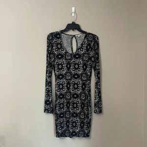 Charlotte Russe - Long Sleeve Black and White Dress - M